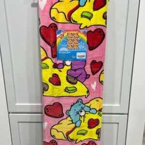 Care Bears throw pizza hearts butterflies new